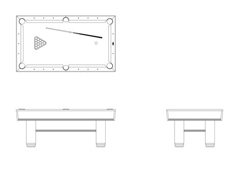 pool table dwg block|Pool Table CAD Block .